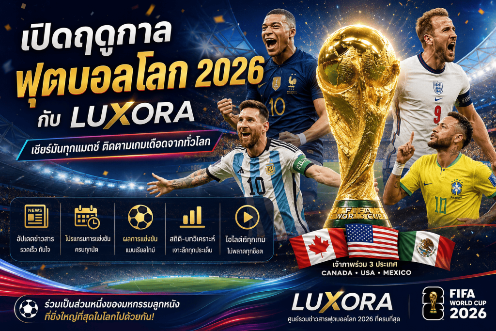 เปิดฤดูกาลฟุตบอลโลก 2026 กับ LUXORA