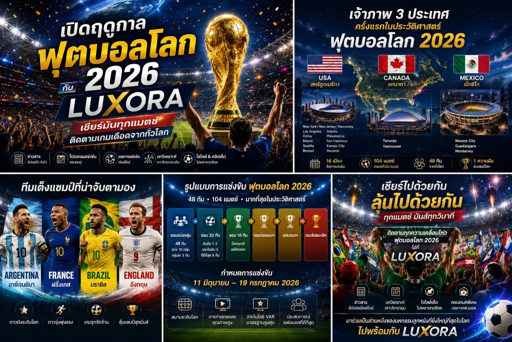 เปิดฤดูกาลฟุตบอลโลก 2026 กับ LUXORA